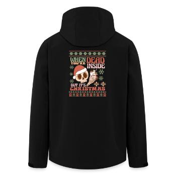 Ugly Christmas Sweater - Men’s Recycled Softshell Jacket by Stanley/Stella - black - Back - AI Model Male 185 light (185cm)