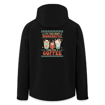 Ugly Christmas Sweater - Men’s Recycled Softshell Jacket by Stanley/Stella - black - Back - AI Model Male 185 light (185cm)