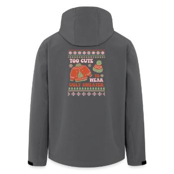 Ugly Christmas Sweater - Men’s Recycled Softshell Jacket by Stanley/Stella - anthracite - Back - AI Model Male 185 light (185cm)