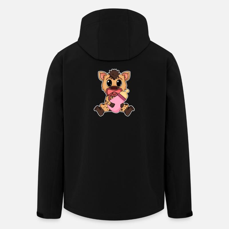 Baby Hyäne Motiv - Recycelte Männer Softshell-Jacke von Stanley/Stella - Schwarz