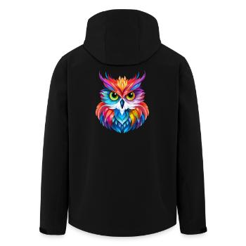 Conception de hibou - Veste softshell homme en polyester recyclé Stanley/Stella - noir - Dos - AI Model Male 185 light (185cm)