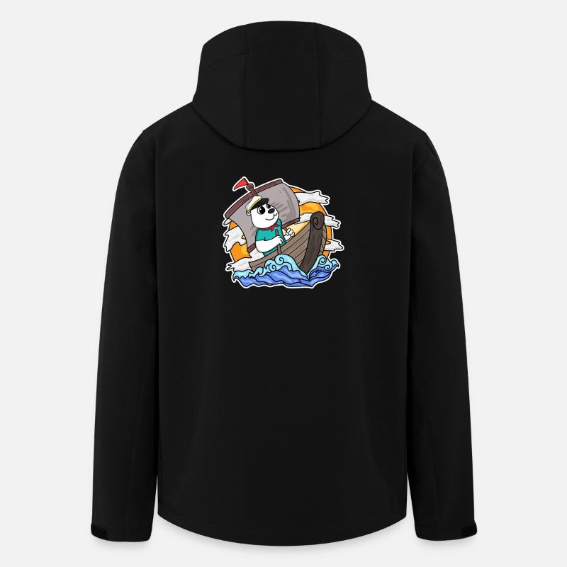Capitaine Sailor Bear - Veste softshell homme en polyester recyclé Stanley/Stella - noir