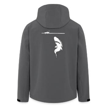Gros poissons - Veste softshell homme en polyester recyclé Stanley/Stella - charbon - Dos - AI Model Male 185 light (185cm)