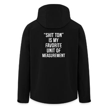 merde tonne est mon unité préférée de mesure drôle - Veste softshell homme en polyester recyclé Stanley/Stella - noir - Dos - AI Model Male 185 light (185cm)