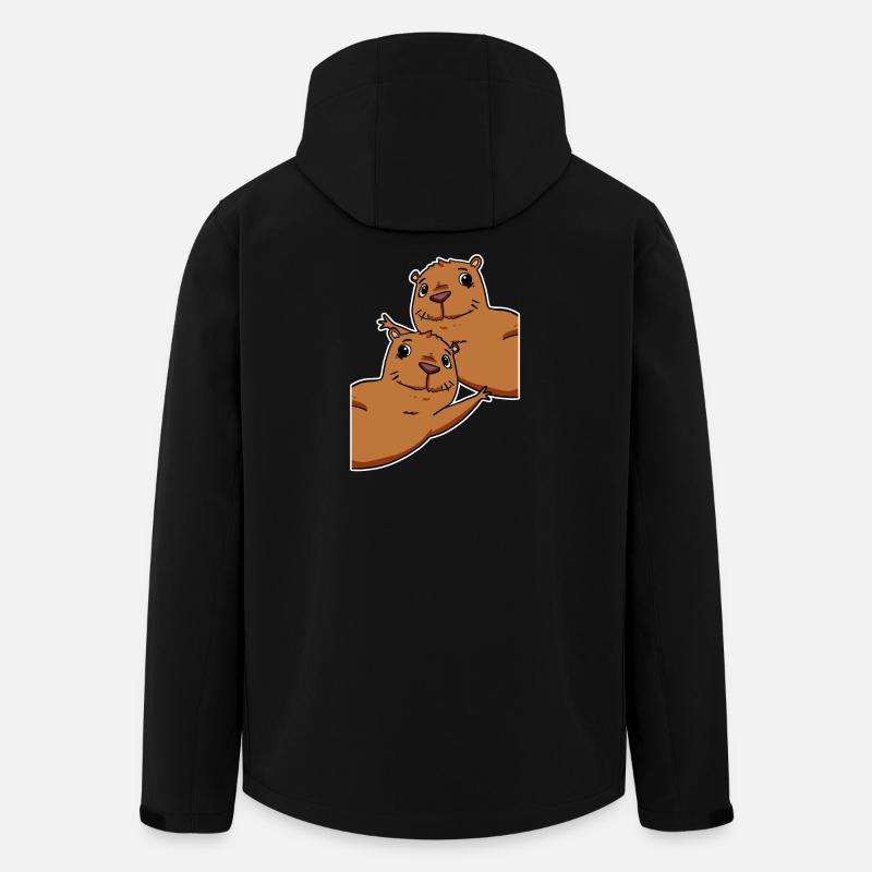 Capybara Wasserschwein - Men’s Recycled Softshell Jacket by Stanley/Stella - black