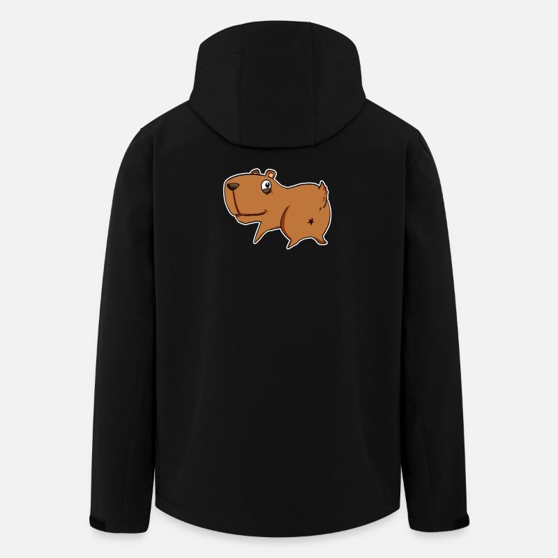 Capybara Wasserschwein - Recycelte Männer Softshell-Jacke von Stanley/Stella - Schwarz