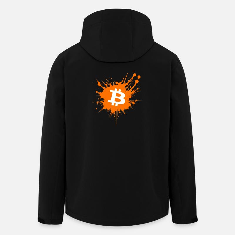 Bitcoin Crypto Cryptocurrency Splash - Recycelte Männer Softshell-Jacke von Stanley/Stella - Schwarz