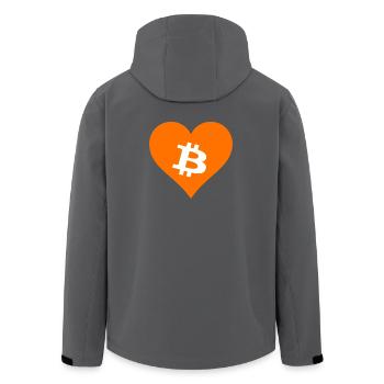 Bitcoin Crypto Cryptocurrency Splash - Men’s Recycled Softshell Jacket by Stanley/Stella - black - Back - AI Model Male 185 light (185cm)