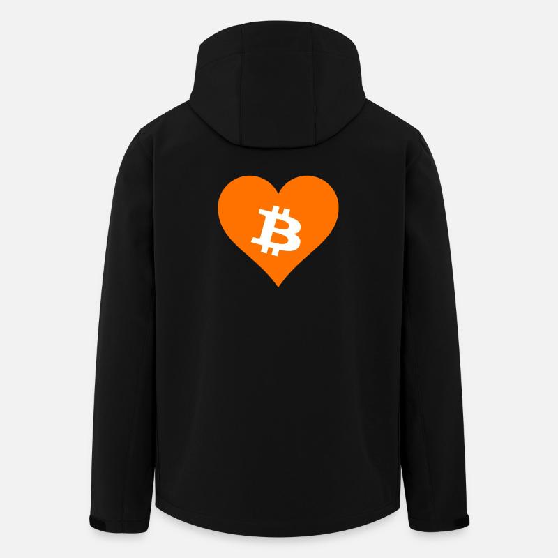 Bitcoin Crypto Cryptocurrency Splash - Men’s Recycled Softshell Jacket by Stanley/Stella - black