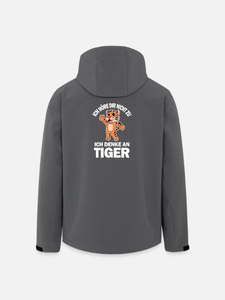 Tier Tiger - Recycelte Männer Softshell-Jacke von Stanley/Stella - Schwarz