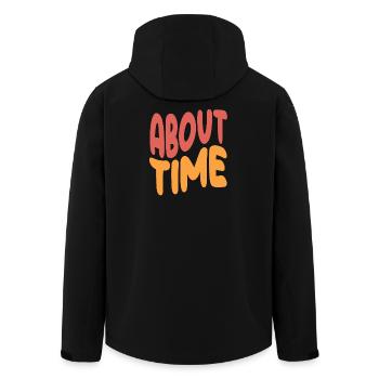 Expressive Statement About Time - Men’s Recycled Softshell Jacket by Stanley/Stella - black - Back - AI Model Male 185 light (185cm)