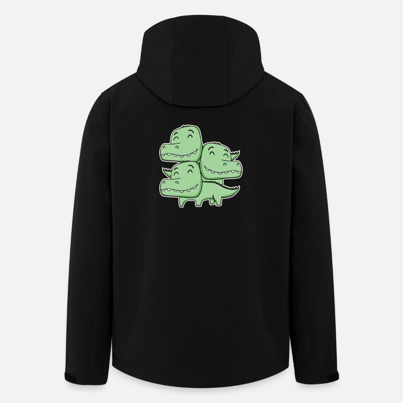 Korkodil Motiv - Recycelte Männer Softshell-Jacke von Stanley/Stella - Schwarz