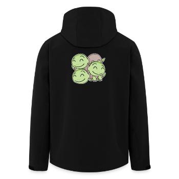 Turtle Motif - Men’s Recycled Softshell Jacket by Stanley/Stella - black - Back - AI Model Male 185 light (185cm)