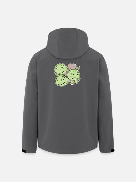 Turtle Motif - Men’s Recycled Softshell Jacket by Stanley/Stella - black