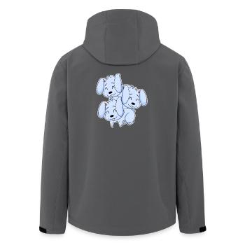 Bunny Motif - Men’s Recycled Softshell Jacket by Stanley/Stella - black - Back - AI Model Male 185 light (185cm)