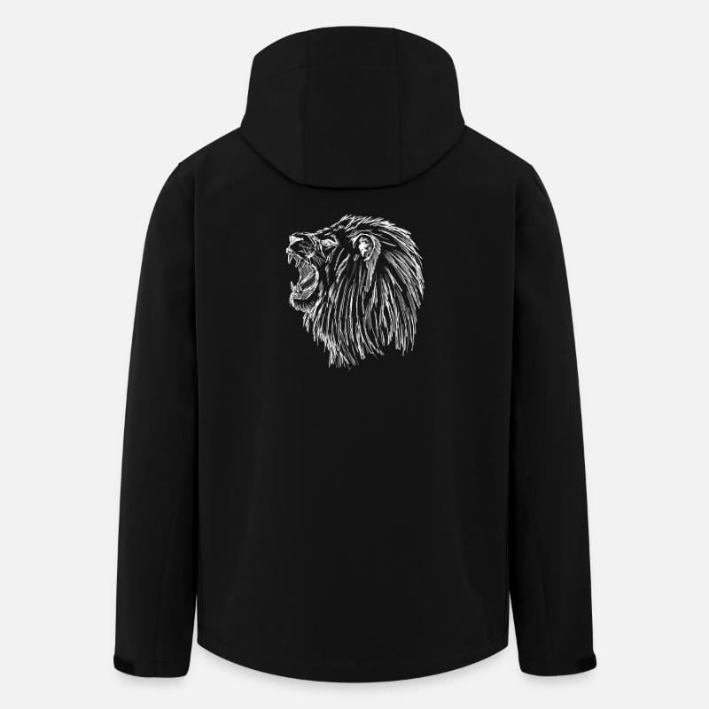 brüllender Löwe - weiß - Recycelte Männer Softshell-Jacke von Stanley/Stella - Schwarz