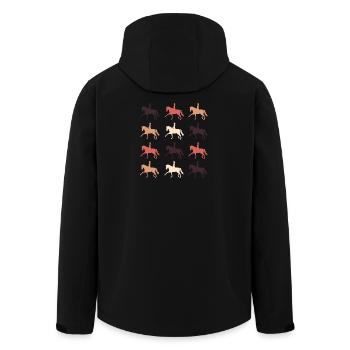 Cheval de dressage - Veste softshell homme en polyester recyclé Stanley/Stella - noir - Dos - AI Model Male 185 light (185cm)