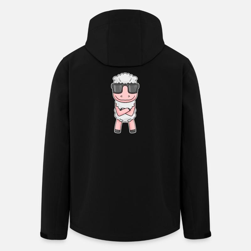 Mouton avec des lunettes - Veste softshell homme en polyester recyclé Stanley/Stella - noir