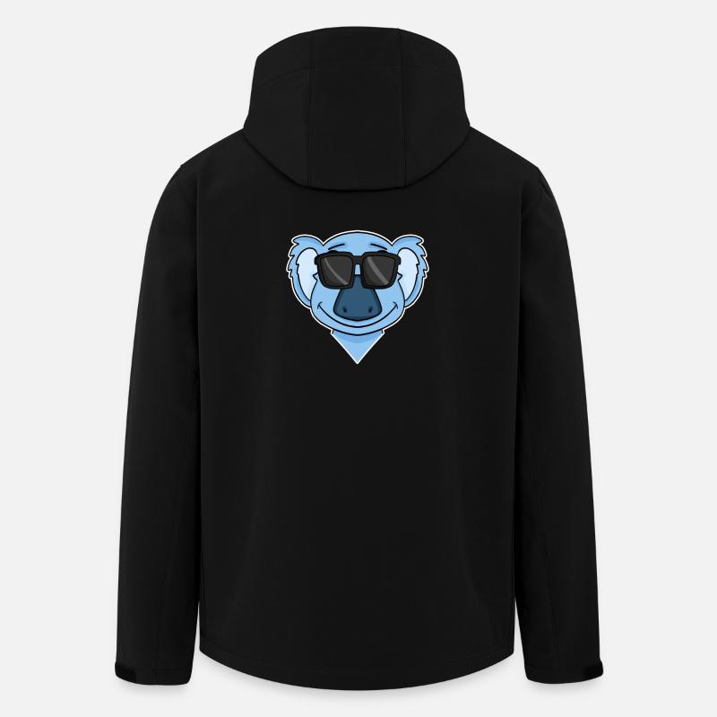 Koala with glasses - Men’s Recycled Softshell Jacket by Stanley/Stella - black