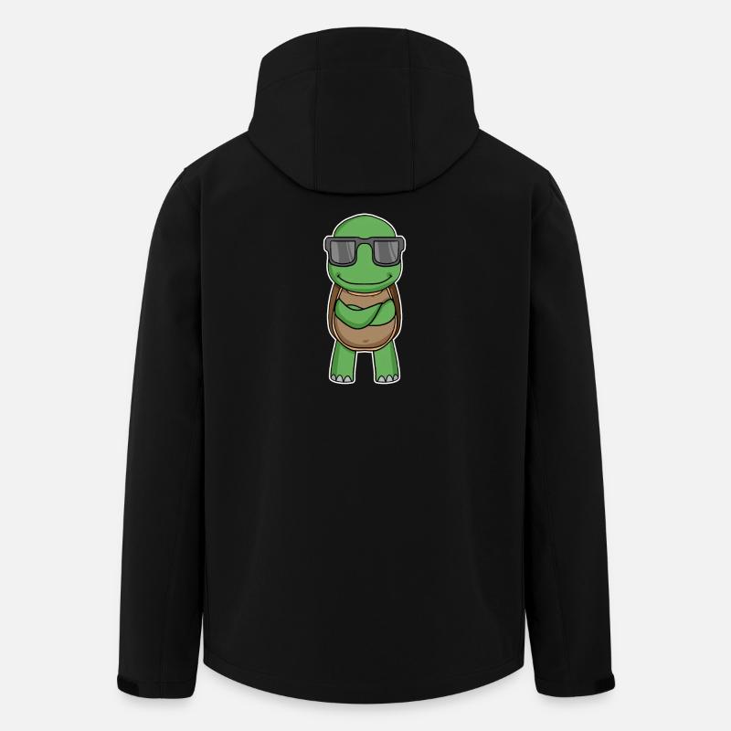 Tortue à lunettes - Veste softshell homme en polyester recyclé Stanley/Stella - noir