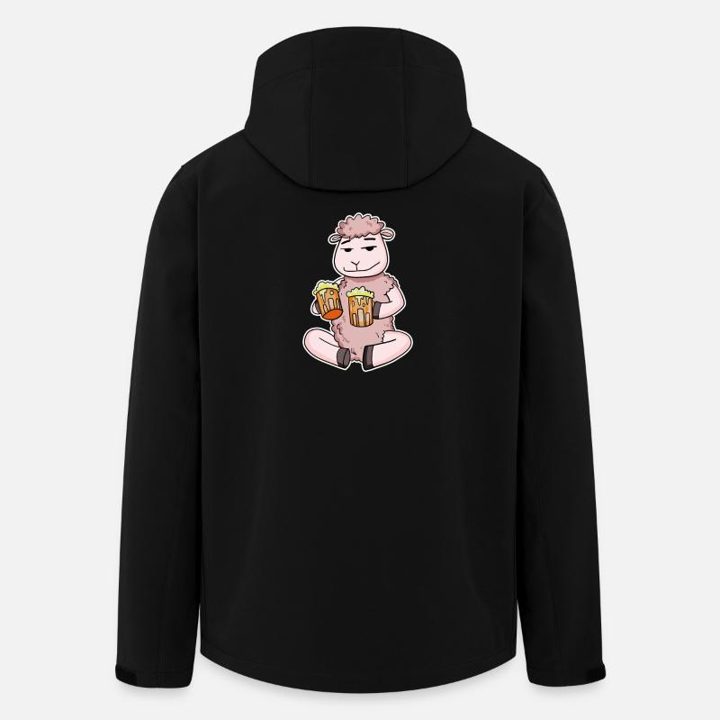 Moutons à la bière - Veste softshell homme en polyester recyclé Stanley/Stella - noir