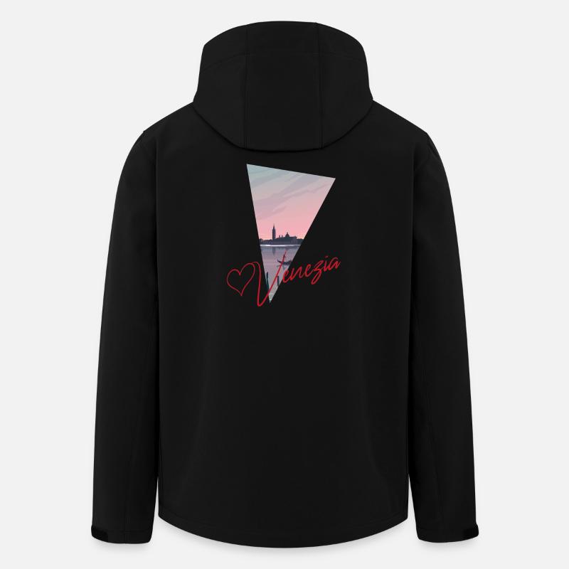 Love Venezia - Recycelte Männer Softshell-Jacke von Stanley/Stella - Schwarz