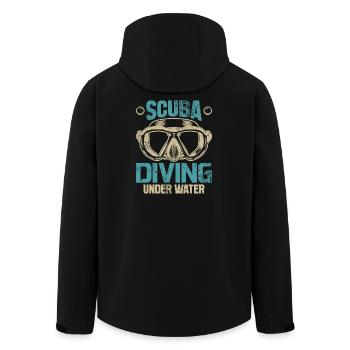 Scuba Diving Under Water Icon Tee - Men’s Recycled Softshell Jacket by Stanley/Stella - black - Back - AI Model Male 185 light (185cm)