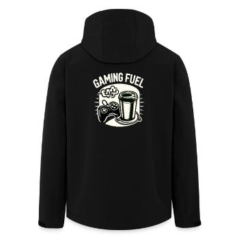 Gaming Fuel Coffee - Men’s Recycled Softshell Jacket by Stanley/Stella - black - Back - AI Model Male 185 light (185cm)
