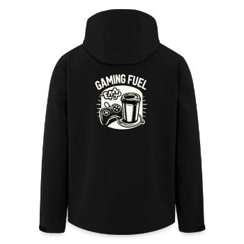 Gaming Fuel Coffee - Men’s Recycled Softshell Jacket by Stanley/Stella - black - Back - AI Model Male 185 light (185cm)