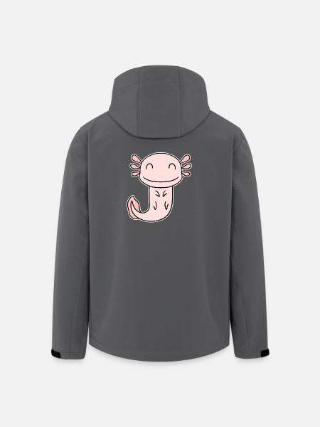 Axolotl Motif Enfants Mignon - Veste softshell homme en polyester recyclé Stanley/Stella - noir