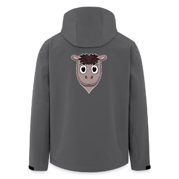 Horse Animal Head Animal Head - Men’s Recycled Softshell Jacket by Stanley/Stella - anthracite - Back - AI Model Male 185 light (185cm)
