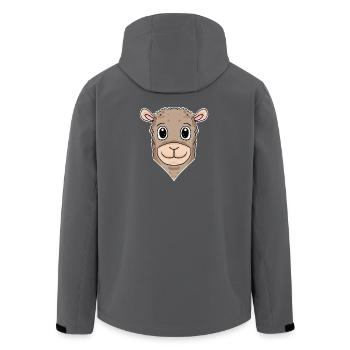 Tête d’animal de lama Tête d’animal - Veste softshell homme en polyester recyclé Stanley/Stella - noir - Dos - AI Model Male 185 light (185cm)