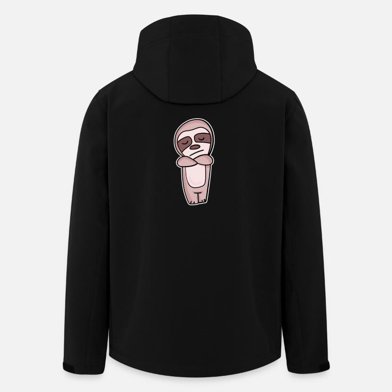 Paresseux agacé - Veste softshell homme en polyester recyclé Stanley/Stella - noir