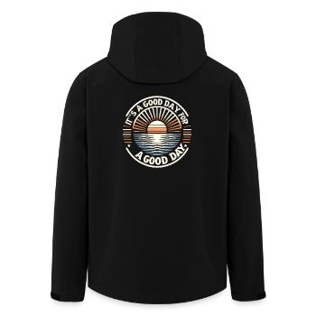 C’est une bonne journée pour une bonne journée - Summer Retro - Veste softshell homme en polyester recyclé Stanley/Stella - noir - Dos - AI Model Male 185 light (185cm)