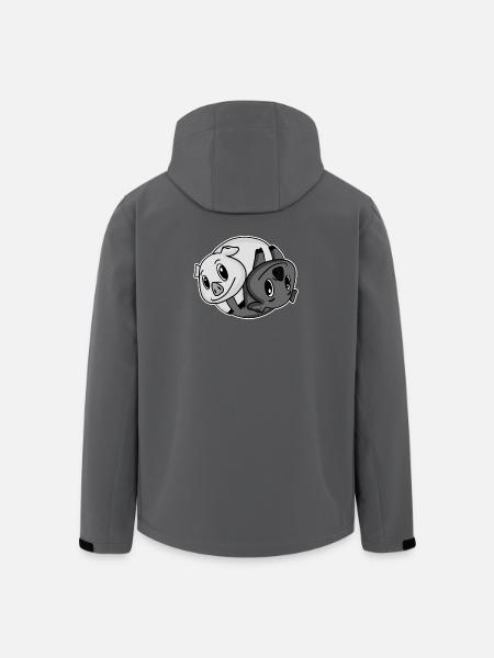 Yin Yang Pigs - Men’s Recycled Softshell Jacket by Stanley/Stella - black