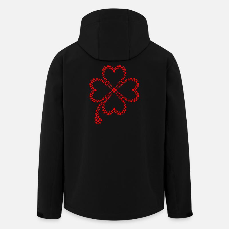 Conception de trèfle - Veste softshell homme en polyester recyclé Stanley/Stella - noir