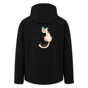 Cat, be smart - Men’s Recycled Softshell Jacket by Stanley/Stella - black - Back - AI Model Male 185 light (185cm)