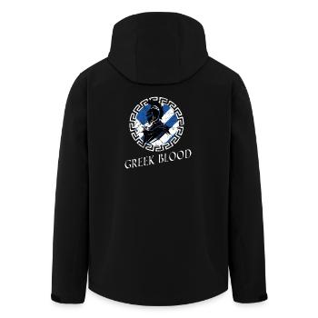 Griechenland Spartaner - Recycelte Männer Softshell-Jacke von Stanley/Stella - Schwarz - Hinten - AI Model Male 185 light (185cm)