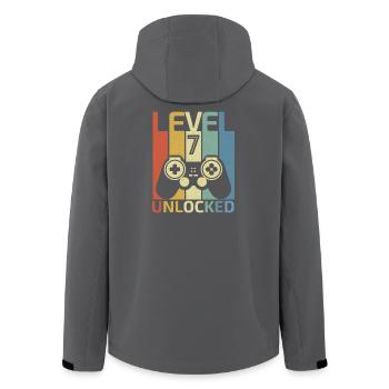 Level 7 Freigeschaltetes Hemd Videospieler 7. Geburtstag - Recycelte Männer Softshell-Jacke von Stanley/Stella - Schwarz - Hinten - AI Model Male 185 light (185cm)