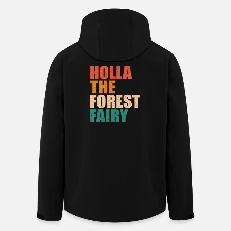 HOLLA THE FOREST FAIRY-Holla die Waldfee Denglisch - Recycelte Männer Softshell-Jacke von Stanley/Stella - Schwarz