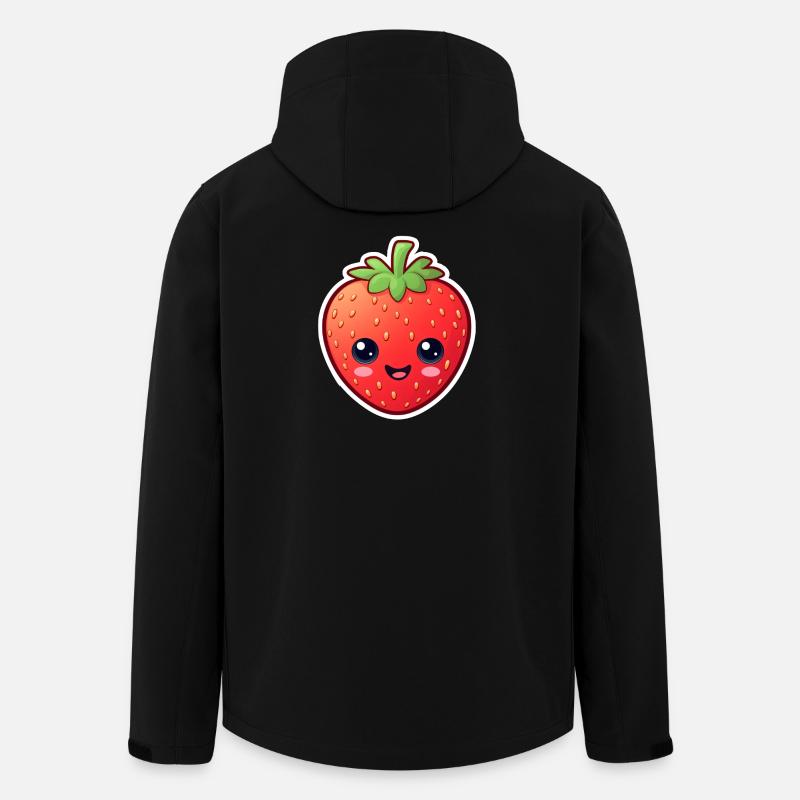 Anime Erdbeere - Recycelte Männer Softshell-Jacke von Stanley/Stella - Schwarz