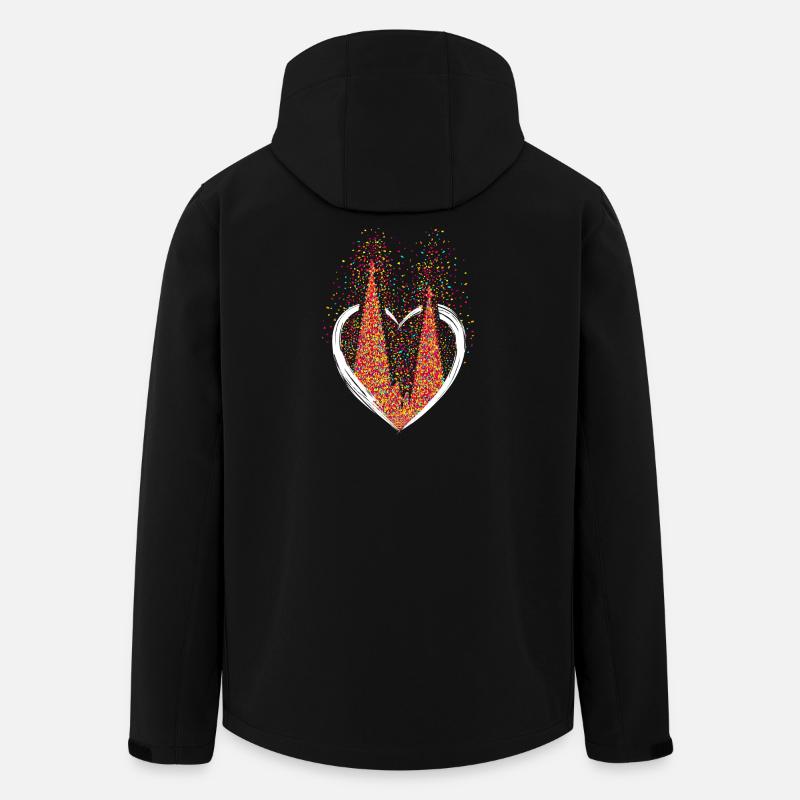 Kölner Dom Konfetti Im Herzen Karneval Herz Köln - Recycelte Männer Softshell-Jacke von Stanley/Stella - Schwarz