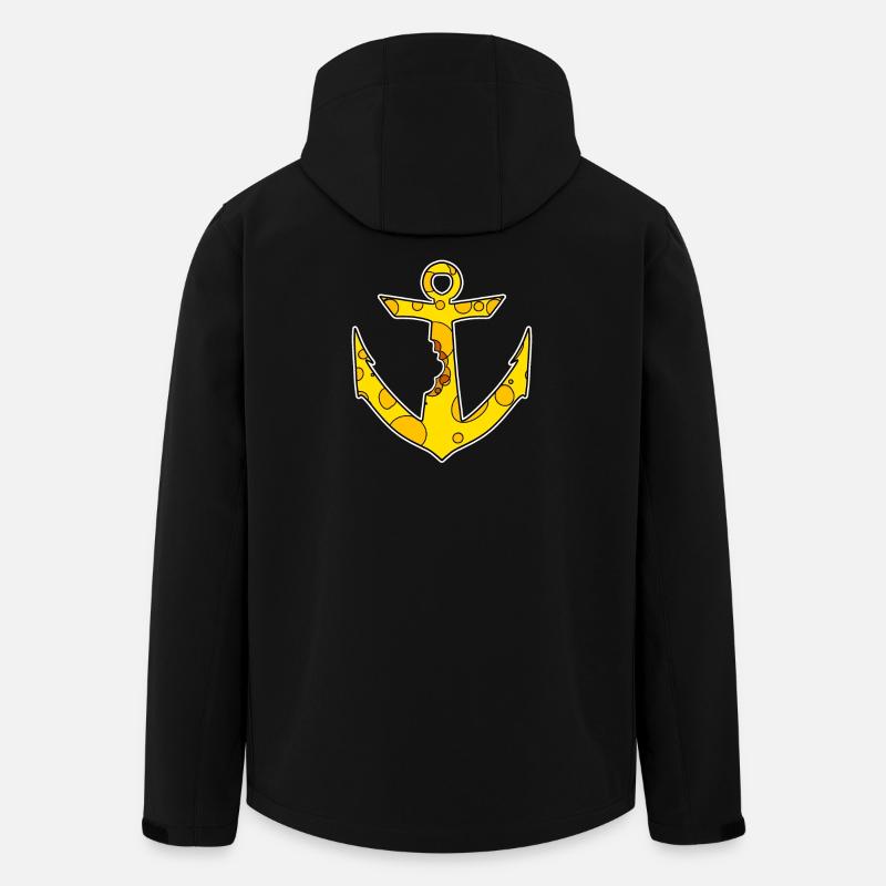 Cheese Anchor Captain Symbol - Men’s Recycled Softshell Jacket by Stanley/Stella - black