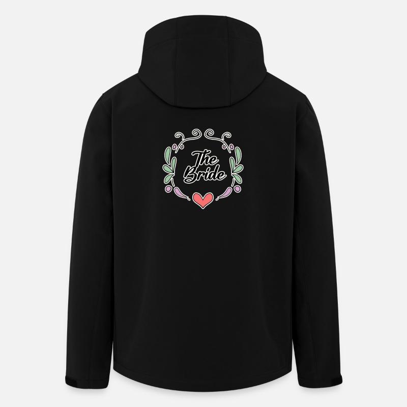 Dicton de mariée motif coeur - Veste softshell homme en polyester recyclé Stanley/Stella - noir
