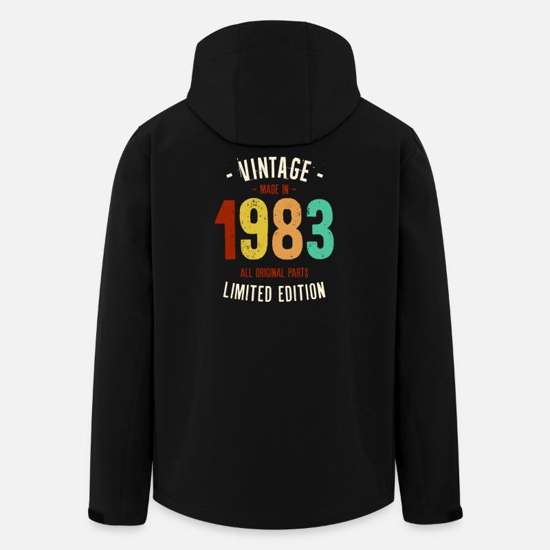 Millésime 1983 Edition Limitée - Veste softshell homme en polyester recyclé Stanley/Stella - noir