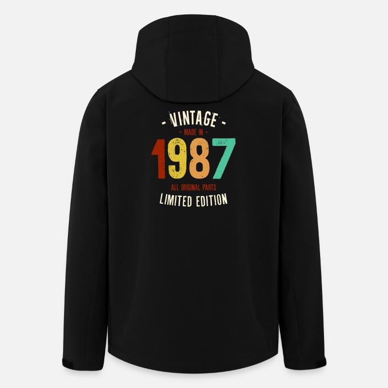 Millésime 1987 Edition Limitée - Veste softshell homme en polyester recyclé Stanley/Stella - noir