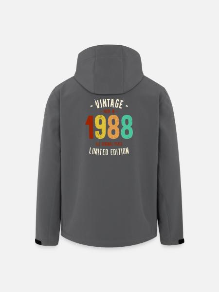 Millésime 1988 Edition Limitée - Veste softshell homme en polyester recyclé Stanley/Stella - noir