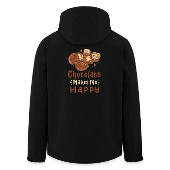 Schokolade Pralinen - Recycelte Männer Softshell-Jacke von Stanley/Stella - Schwarz - Hinten - AI Model Male 185 light (185cm)