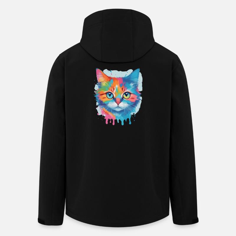 Niedliche Katze - Recycelte Männer Softshell-Jacke von Stanley/Stella - Schwarz