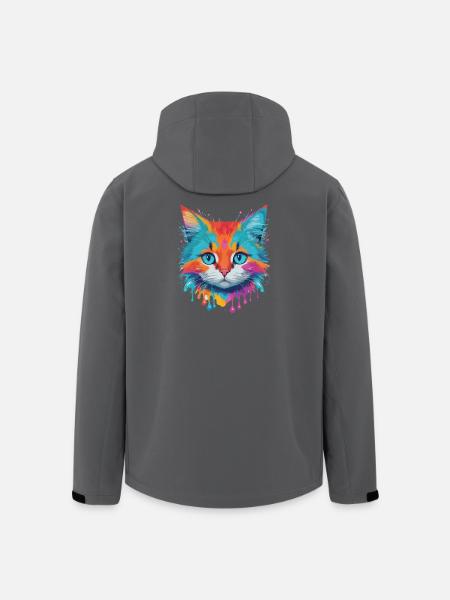 Chat mignon - Veste softshell homme en polyester recyclé Stanley/Stella - noir